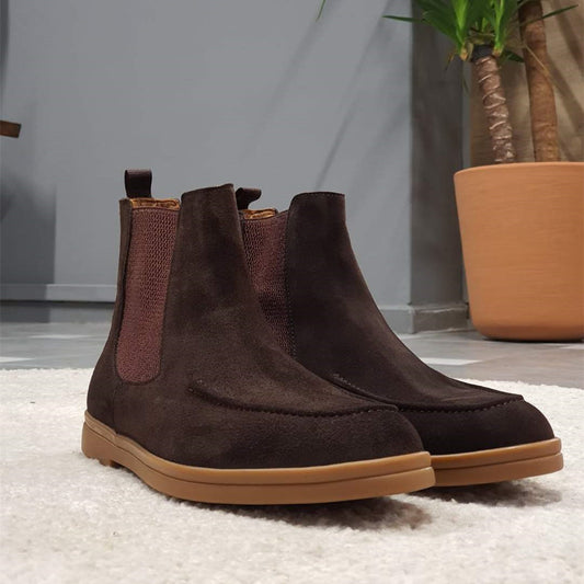 BROWN SUEDE SPECIAL PRODUCTION_ CALF LEATHER